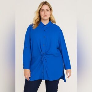 Jones New York twist front shirt blouse